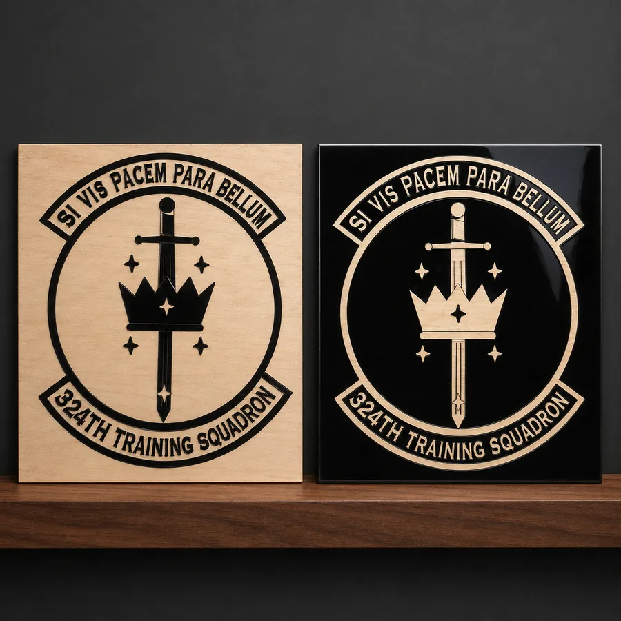 Custom engraved emblem plaques
